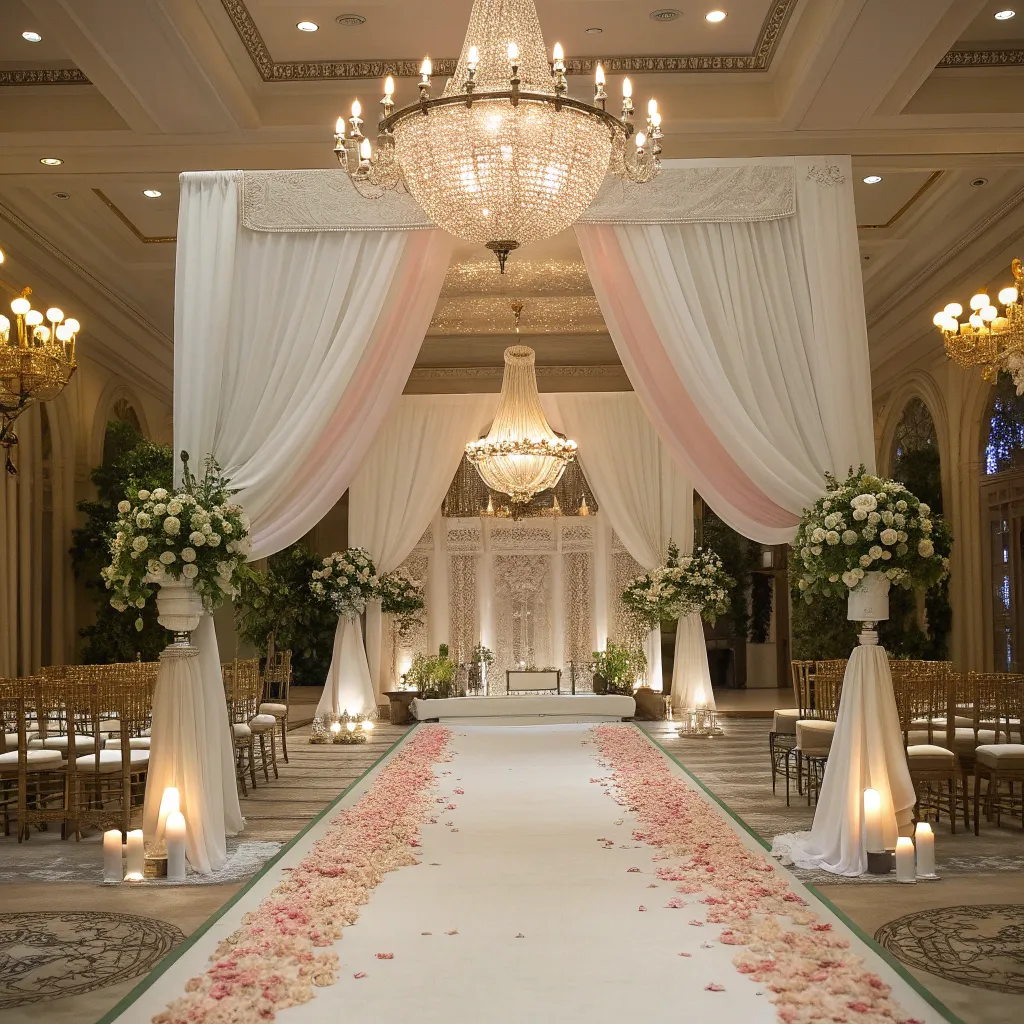 Elegant wedding setup